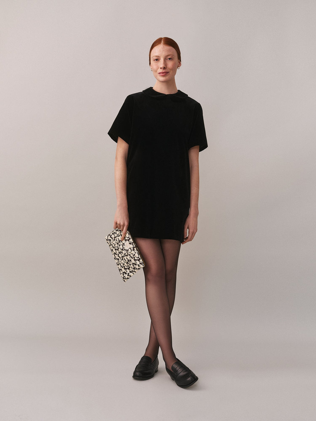 Jibel dress in organic cotton velvet