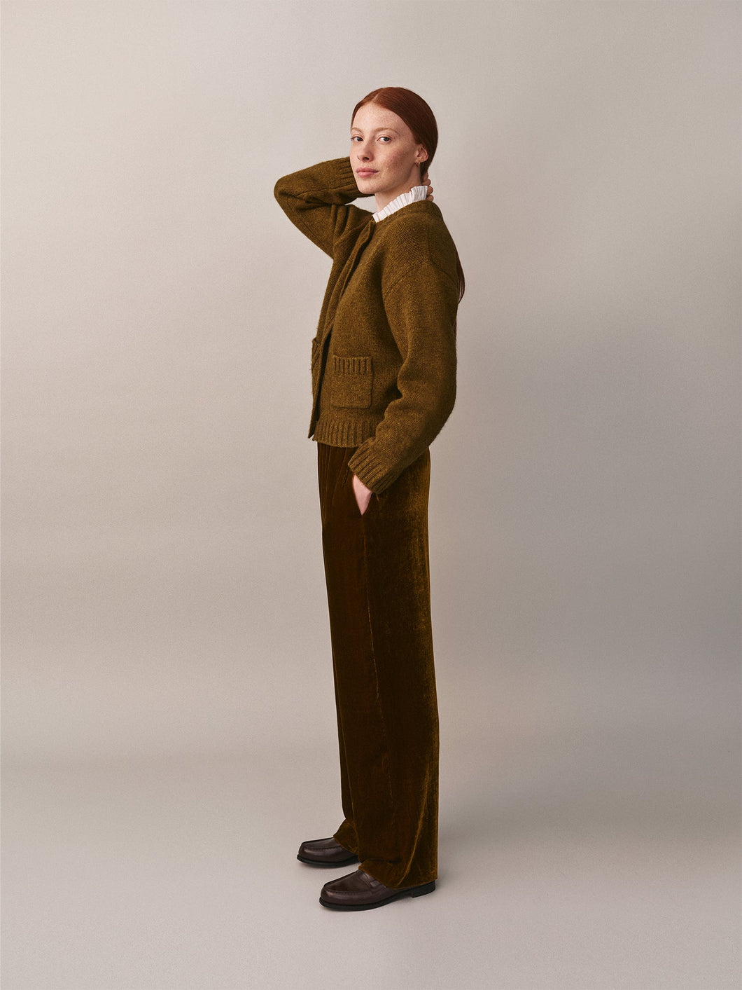 Never silk velvet pants