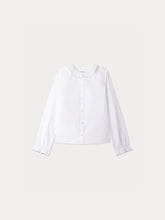 Load image into Gallery viewer, Joba blouse with embroidered collar in organic cotton
