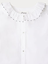 Load image into Gallery viewer, Joba blouse with embroidered collar in organic cotton

