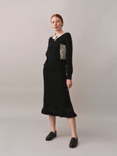 Load image into Gallery viewer, Jylsa wool and cashmere ruffled skirt
