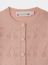 Load image into Gallery viewer, Gwenoli cherry pattern cardigan in pink cashmere
