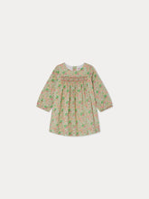 Load image into Gallery viewer, Félicie smocked and embroidered dress in Liberty fabric in organic cotton
