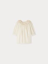 Load image into Gallery viewer, Parma dress with smocked collar and silk embroidery
