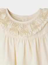 Load image into Gallery viewer, Parma dress with smocked collar and silk embroidery
