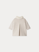 Load image into Gallery viewer, Moka wool coat with a faux fur collar
