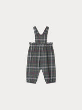 Load image into Gallery viewer, Gray checkered papaya overalls
