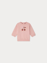 Load image into Gallery viewer, Dahlia sweatshirt with cherry in Liberty fabric in organic cotton
