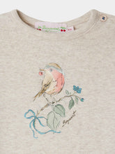 Load image into Gallery viewer, Tahsina T-shirt with Bird print in organic cotton
