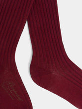 Load image into Gallery viewer, Banny burgundy cotton tights
