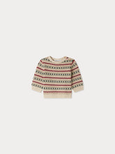 Load image into Gallery viewer, Dalmire jacquard patterned sweater in organic wool and cotton
