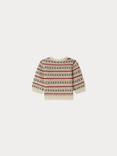 Load image into Gallery viewer, Dalmire jacquard patterned sweater in organic wool and cotton
