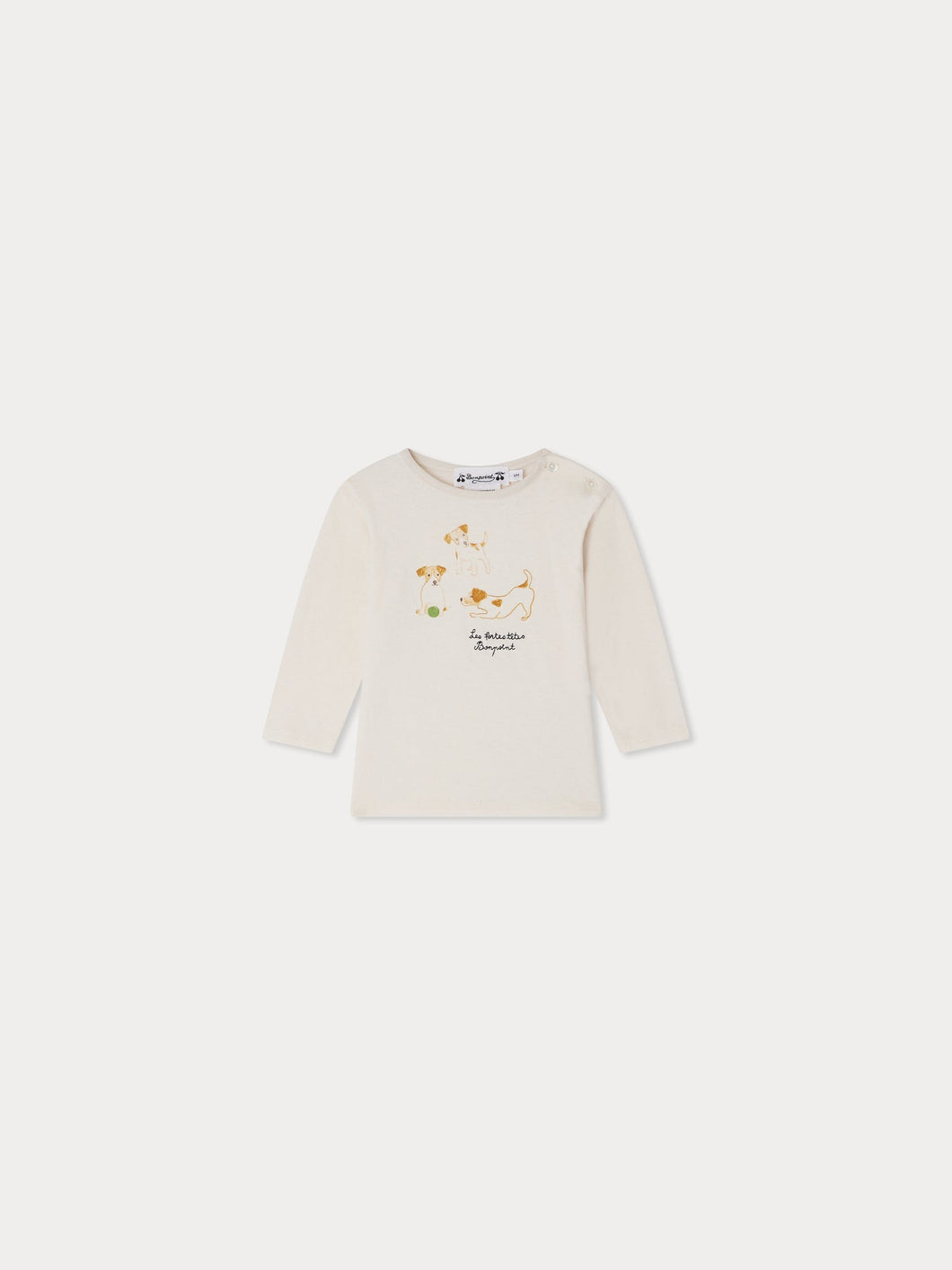 Tahsin Organic Cotton Puppy Print T-Shirt