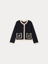 Load image into Gallery viewer, Marlys hand-crocheted navy cardigan
