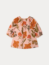 Load image into Gallery viewer, Muce baby smocked dress in organic cotton flower print
