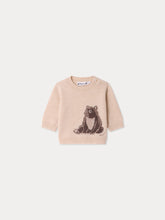 Load image into Gallery viewer, Almire baby jumper with embroidered bear in cashmere
