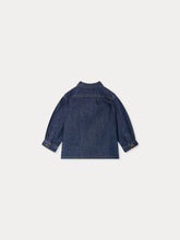 Load image into Gallery viewer, Jace baby shirt with mandarin collar and embroidered pocket in organic cotton
