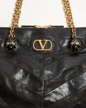 Load image into Gallery viewer, Panthea Shoulder Bag In Nappa Leather With Chevron Pattern
