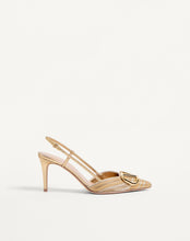 Load image into Gallery viewer, VLogo Signature Metallic Slingback Pumps With Cornely Embroidery 80Mm
