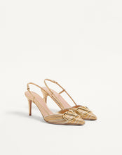 Load image into Gallery viewer, VLogo Signature Metallic Slingback Pumps With Cornely Embroidery 80Mm
