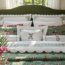 Load image into Gallery viewer, Seferî Flower Garden Standard Sham - Green

