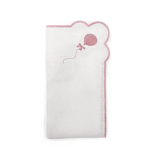 Load image into Gallery viewer, Seferî Embroidered Napkin - Joyful Lambs - Pink -  Set of 4
