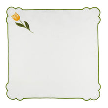 Load image into Gallery viewer, Seferî Embroidered Napkin - Tulip Garden - Set of 4
