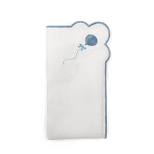 Load image into Gallery viewer, Seferî Embroidered Napkin - Joyful Lambs - Blue -  Set of 4
