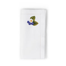 Load image into Gallery viewer, Seferî Embroidered Napkin - Berries - Set of 4
