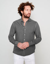 Load image into Gallery viewer, BLACK SUPIMA COTTON LONG SLEEVE POLO
