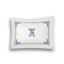 Load image into Gallery viewer, Seferî Flower Garden Boudoir Sham - Blue
