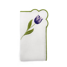 Load image into Gallery viewer, Seferî Embroidered Napkin - Tulip Garden - Set of 4
