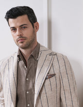 Load image into Gallery viewer, LUXURY WOOL ALPACA EXCLUSIVE STRIPE JACKET
