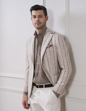 Load image into Gallery viewer, LUXURY WOOL ALPACA EXCLUSIVE STRIPE JACKET
