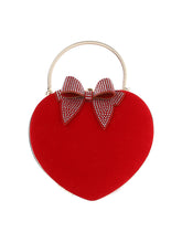 Load image into Gallery viewer, Velvet heart bag
