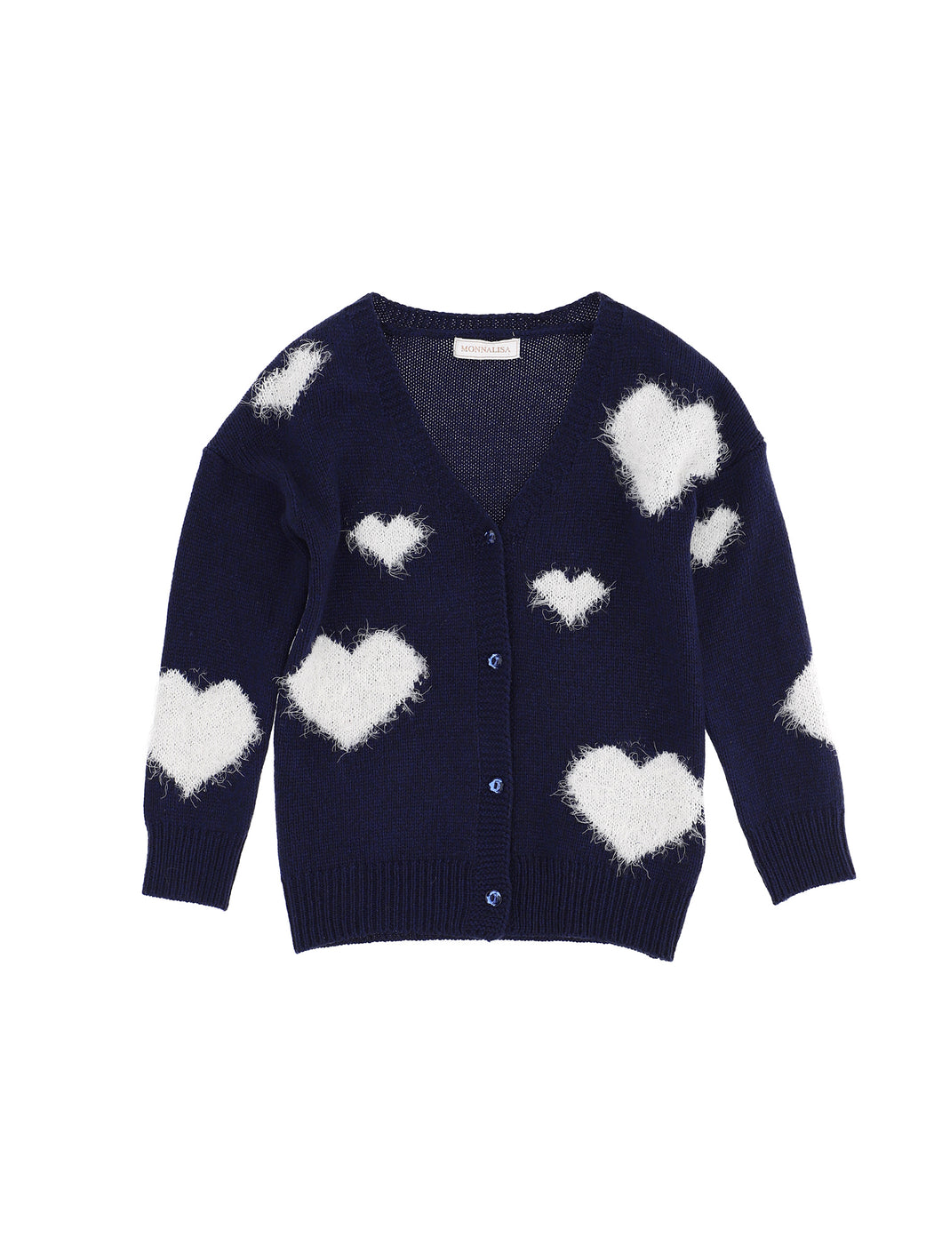 Knitted hearts cardigan