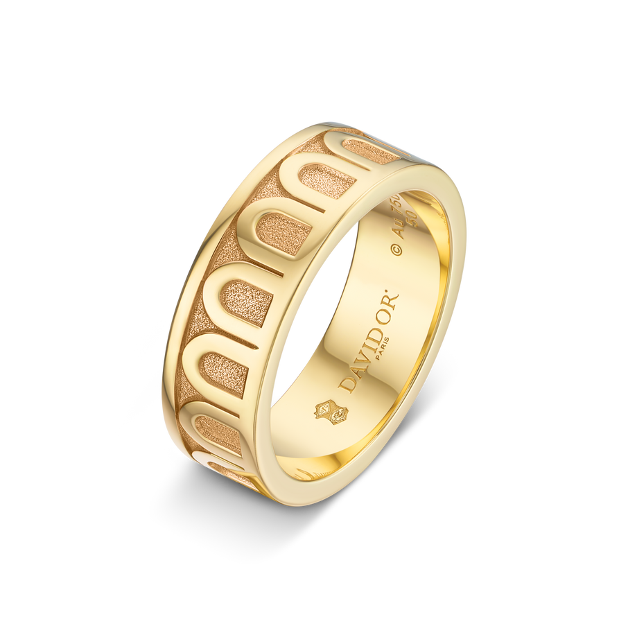 L'Arc de DAVIDOR Ring MM, 18k Yellow Gold with Satin Finish - DAVIDOR