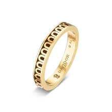 Load image into Gallery viewer, L&#39;Arc de DAVIDOR Ring PM, 18k Yellow Gold with Lacquered Ceramic - DAVIDOR
