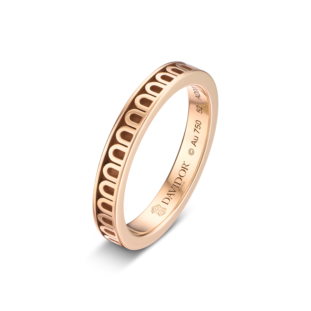 L'Arc de DAVIDOR Ring PM, 18k Rose Gold with Satin Finish - DAVIDOR