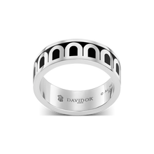 Load image into Gallery viewer, L&#39;Arc de DAVIDOR Ring MM, 18k White Gold with Lacquered Ceramic - DAVIDOR
