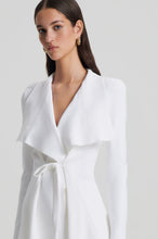 Load image into Gallery viewer, Crepe Knit Drape Front Jacket White
