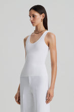 Load image into Gallery viewer, Crepe Knit Singlet White
