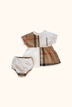 Load image into Gallery viewer, Burberry White Check Panel Dress
