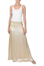 Load image into Gallery viewer, Metallic Silk Blend A Line Skirt
