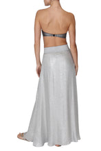 Load image into Gallery viewer, Metallic Silk Blend A Line Skirt
