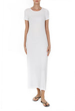 Load image into Gallery viewer, White Crew Neck Short Sleeve Dress
