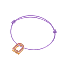 Load image into Gallery viewer, L&#39;Arc Voyage Charm MM, 18k Rose Gold with Galerie Pink Sapphires on Silk Cord - DAVIDOR
