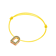 Load image into Gallery viewer, L&#39;Arc Voyage Charm MM, 18k Rose Gold with Galerie Tsavorites on Silk Cord - DAVIDOR
