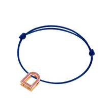 Load image into Gallery viewer, L&#39;Arc Voyage Charm MM, 18k Rose Gold with Galerie Pink Sapphires on Silk Cord - DAVIDOR

