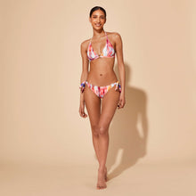 Load image into Gallery viewer, Women Mini brief to be tied Bikini Bottom Ikat Flowers
